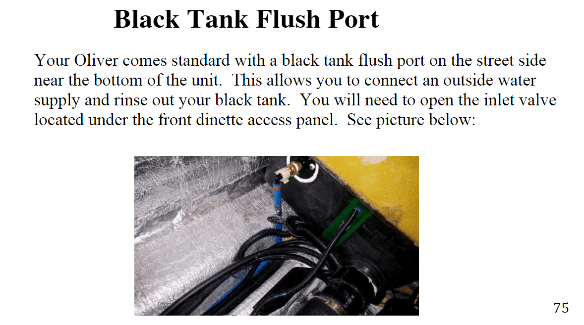 Black tank flush port question - Mechanical & Technical Tips - Oliver Owner  Forums